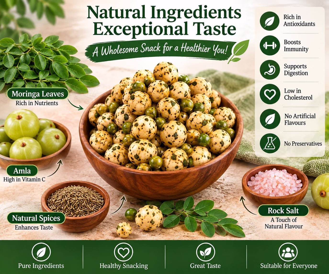 Big Size Moringa Amla Chatpata Makhana - Image 3